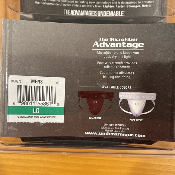 Under Armour Performance Jock with Cup Pocket Large - Picture 7 of 10